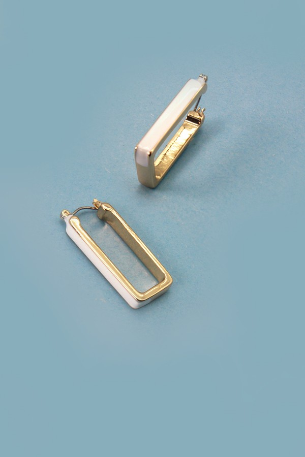 PENDIENTES DE ARO RECTANGULARES HUGGIE